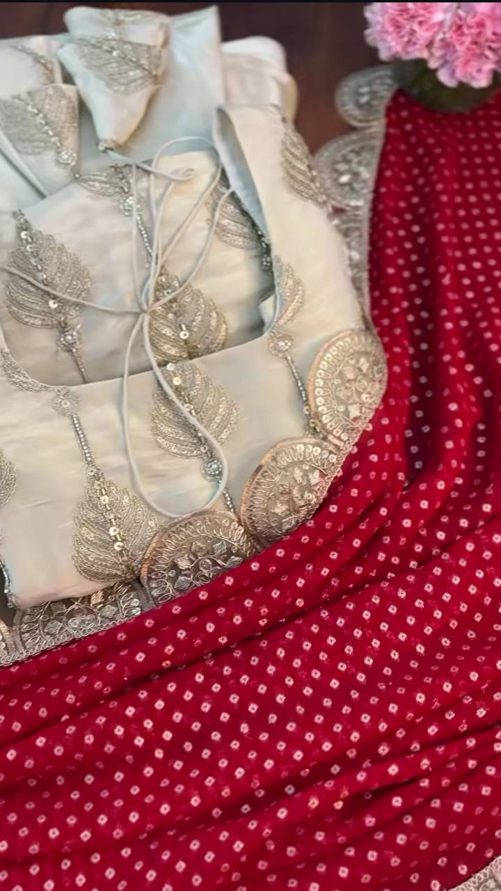 Heavy Tedy Crush And Embroidery 3 piece Sharara Suit Set