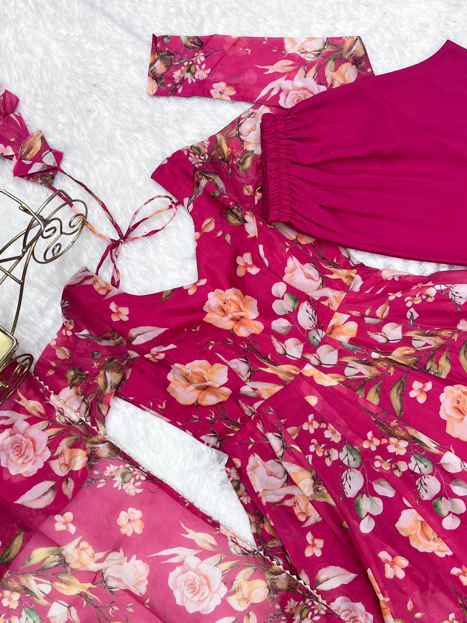 Organza anarkali