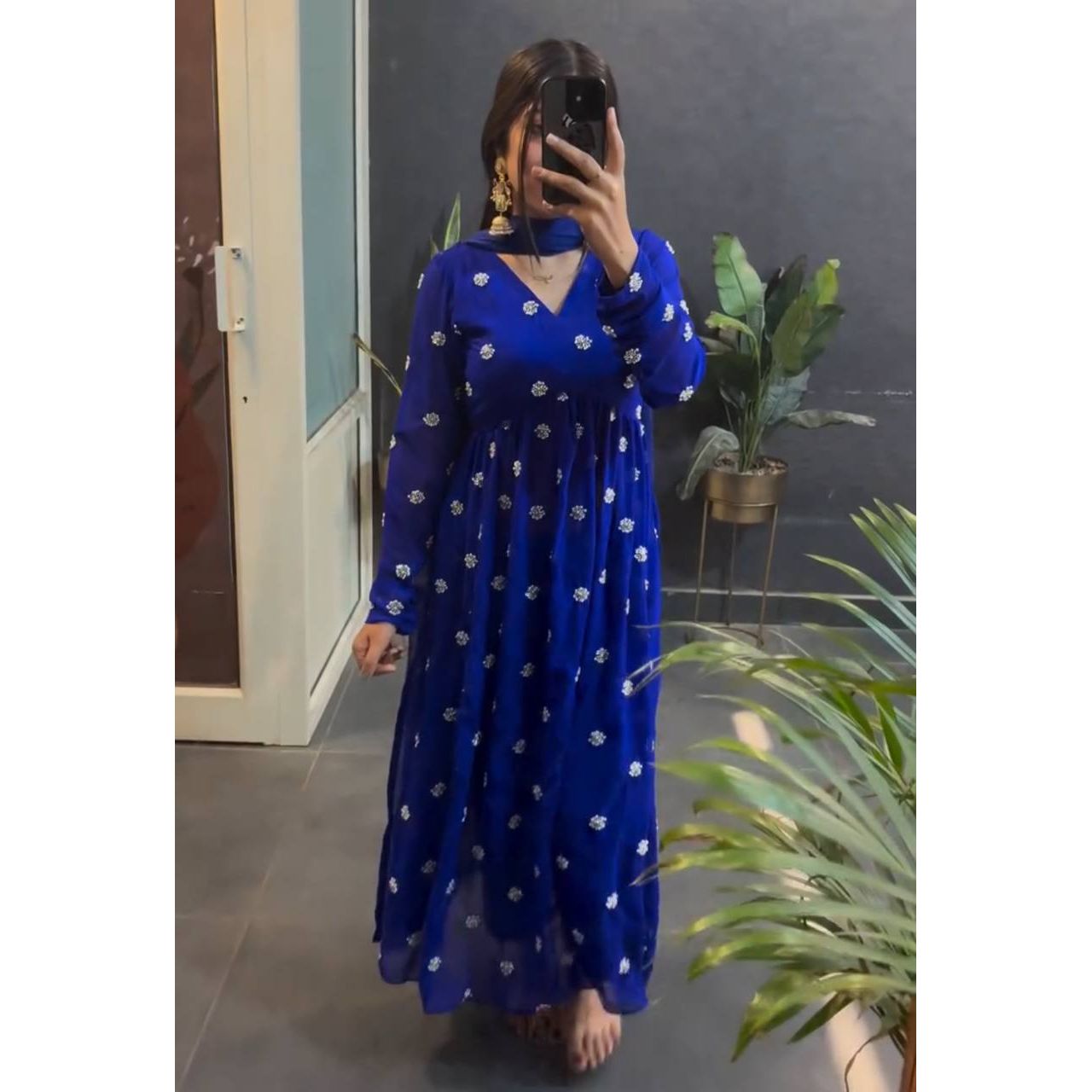 Crepe Charm Anarkali Set