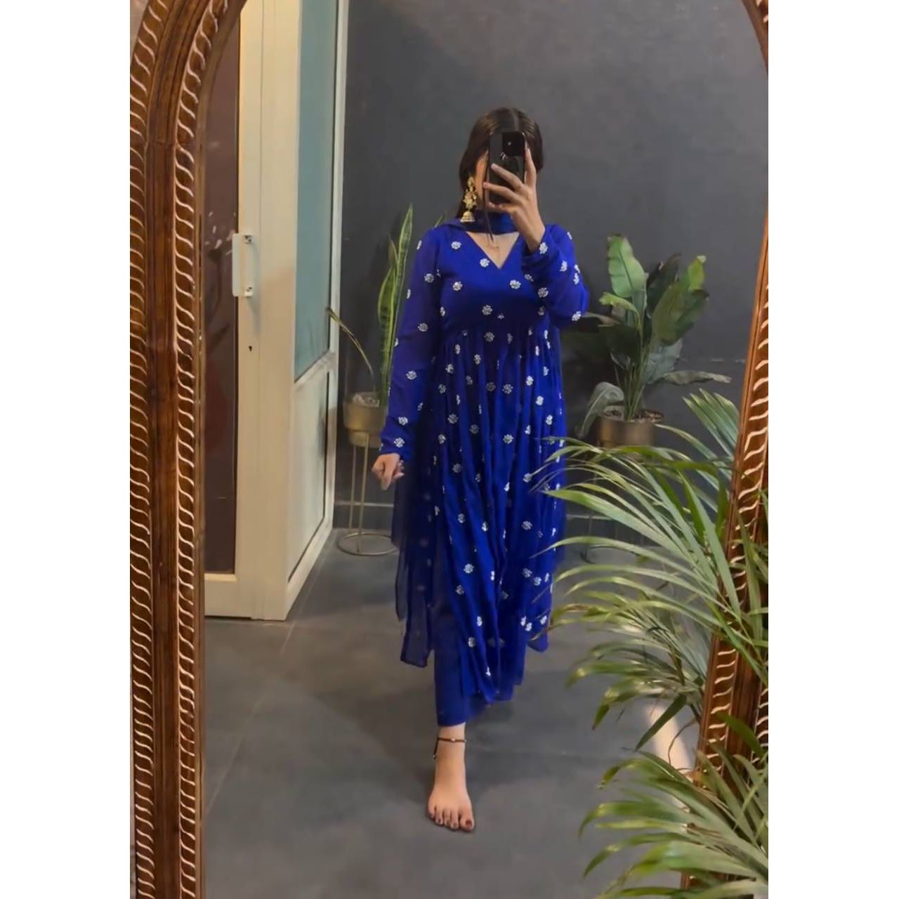 Crepe Charm Anarkali Set