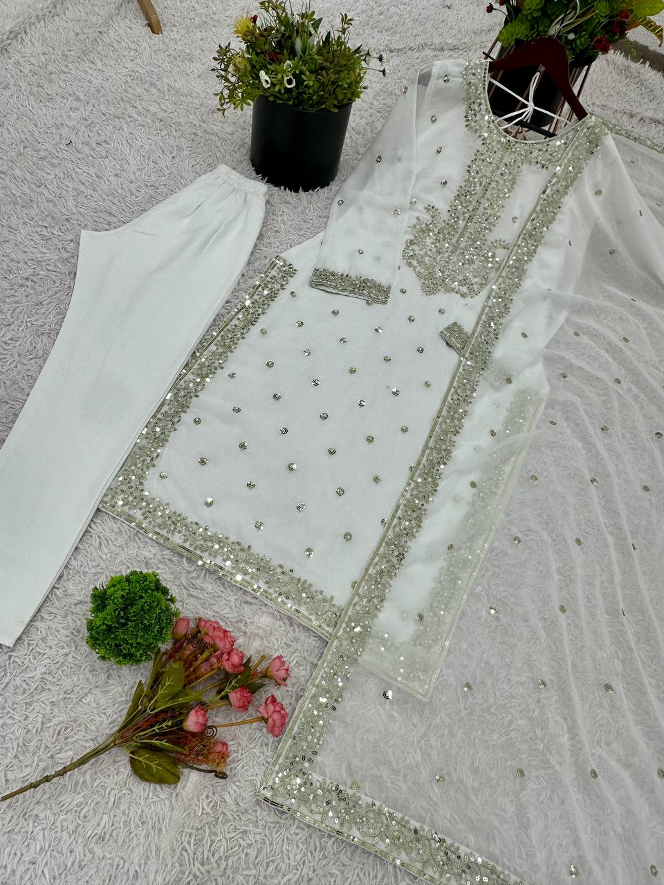 Fancy Georgette Sharara Set