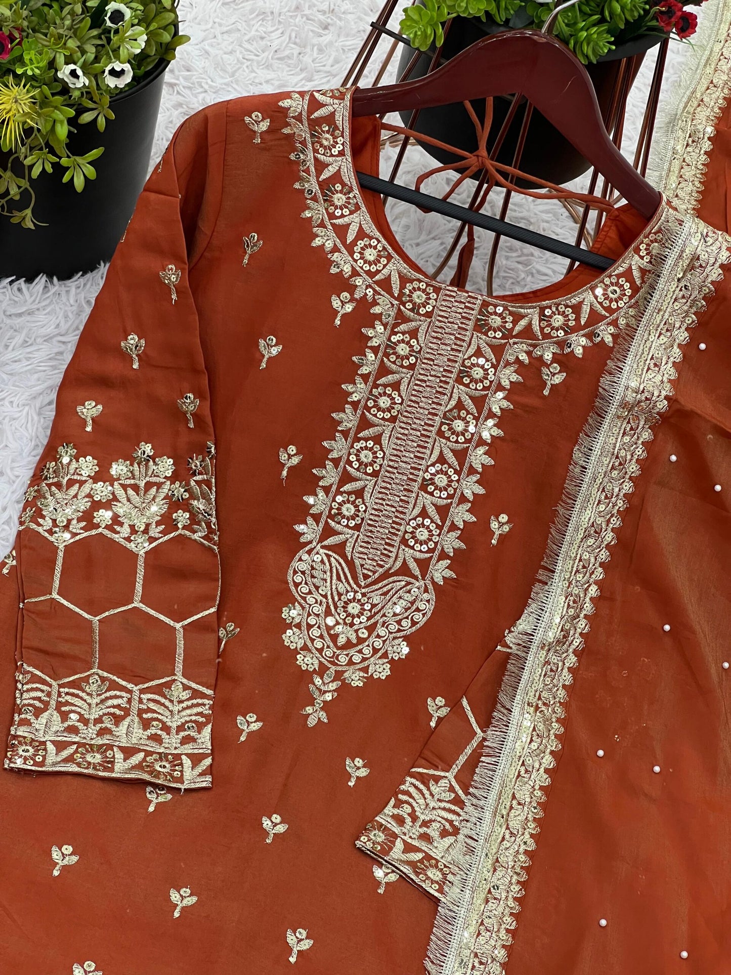 Presenting New Simmer Silk Designer Party Wear top plazzo