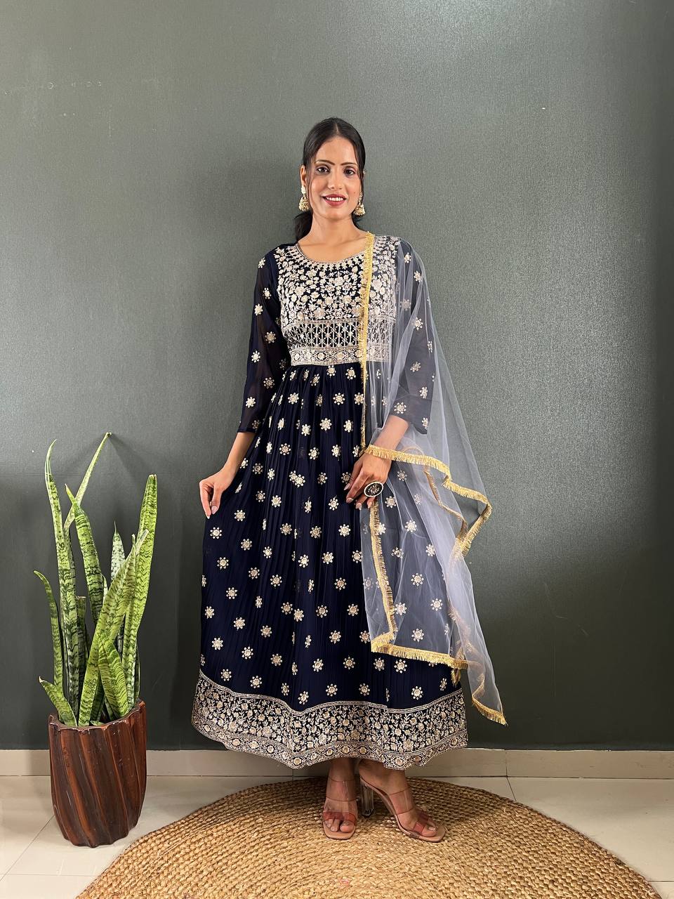 Royal Anarkali Gown Set – Party & Wedding Edition