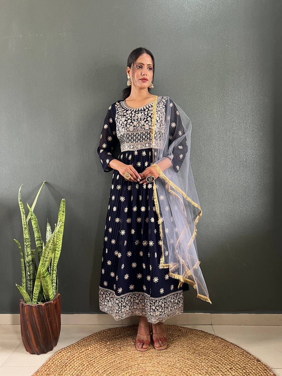 Royal Anarkali Gown Set – Party & Wedding Edition