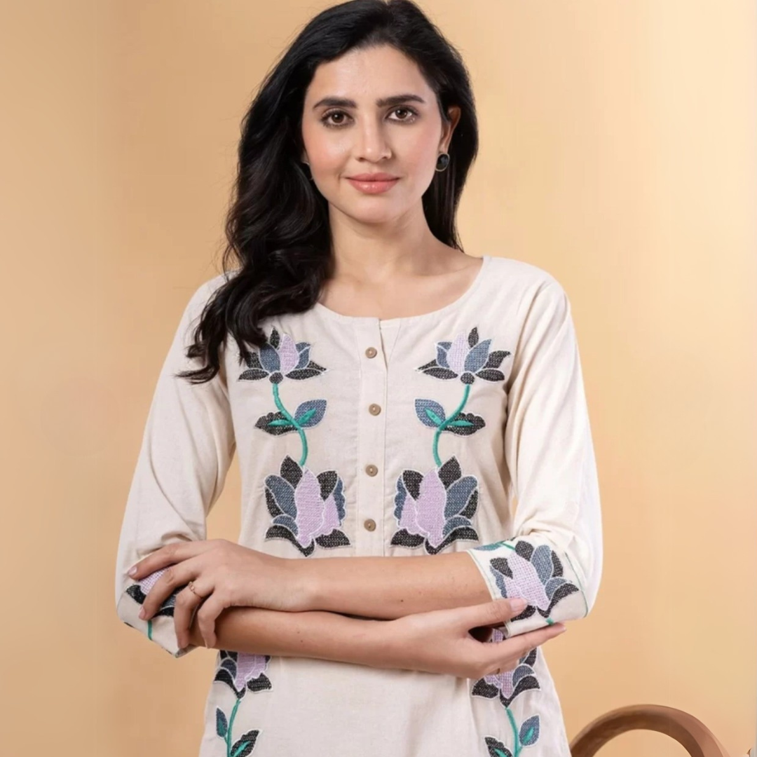 Tamanna Cotton Embroidered Pant Set