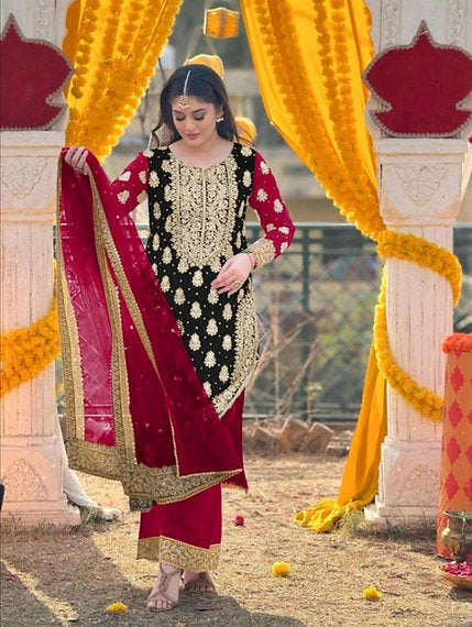 Georgette Sequin Palazzo Set