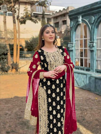 Georgette Sequin Palazzo Set