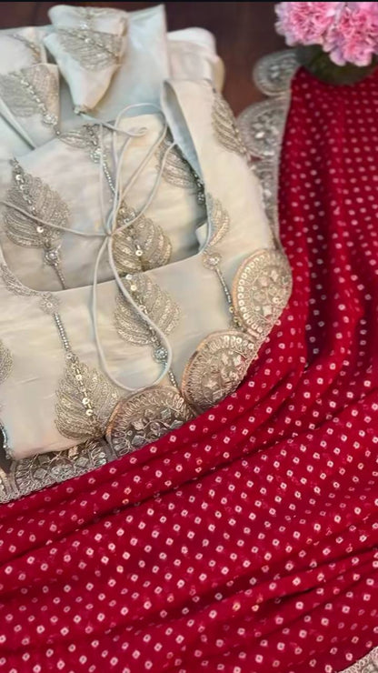 Heavy Tedy Crush And Embroidery 3 piece Sharara Suit Set