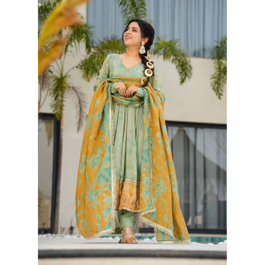 Digital Bloom Gown Set