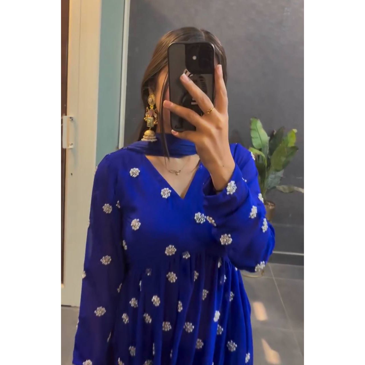 Crepe Charm Anarkali Set