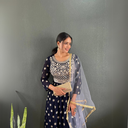 Royal Anarkali Gown Set – Party & Wedding Edition