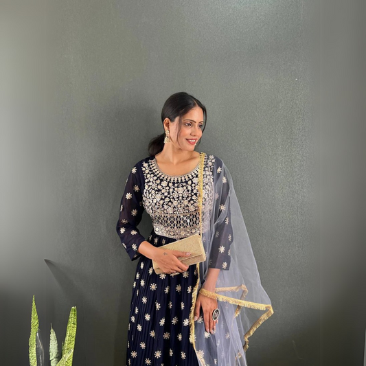 Royal Anarkali Gown Set – Party & Wedding Edition