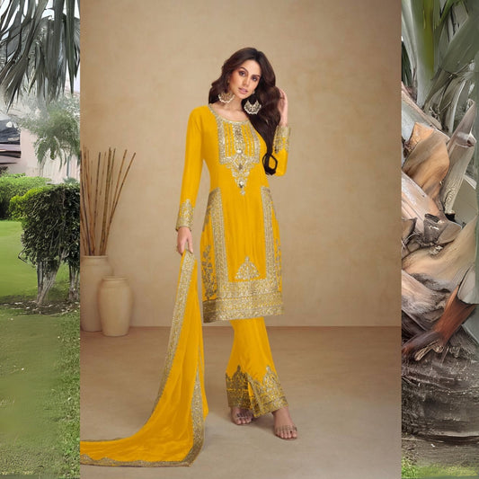 Chinon Silk Kurti Set