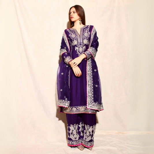 Kalki Inspired Chinon Sequins Ensemble – Regal Edition