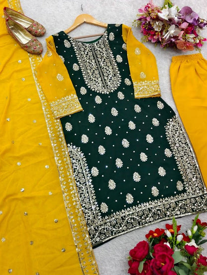Georgette Sequin Palazzo Set