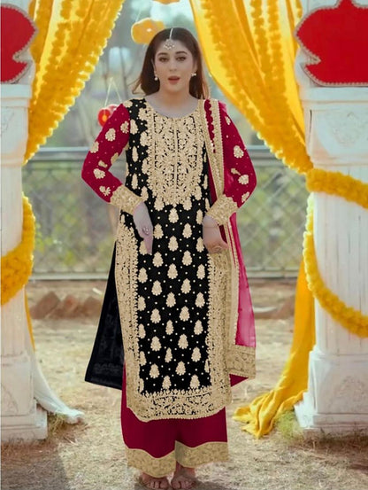 Georgette Sequin Palazzo Set