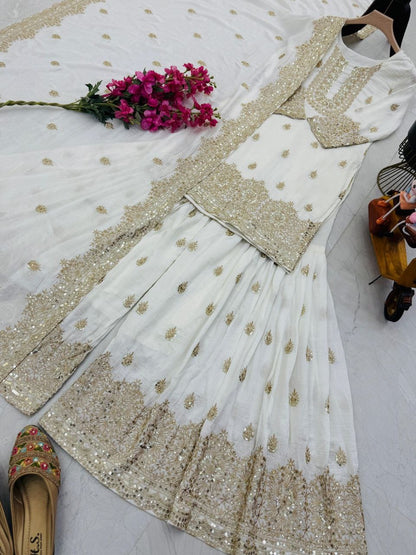 Designer Sharara Grace suit set