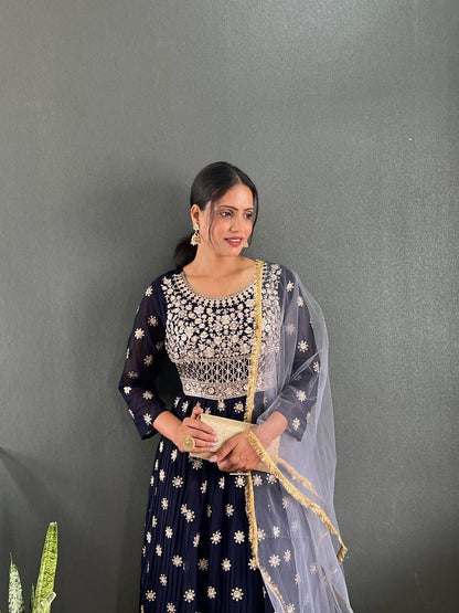 Royal Anarkali Gown Set – Party & Wedding Edition