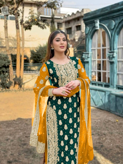 Georgette Sequin Palazzo Set