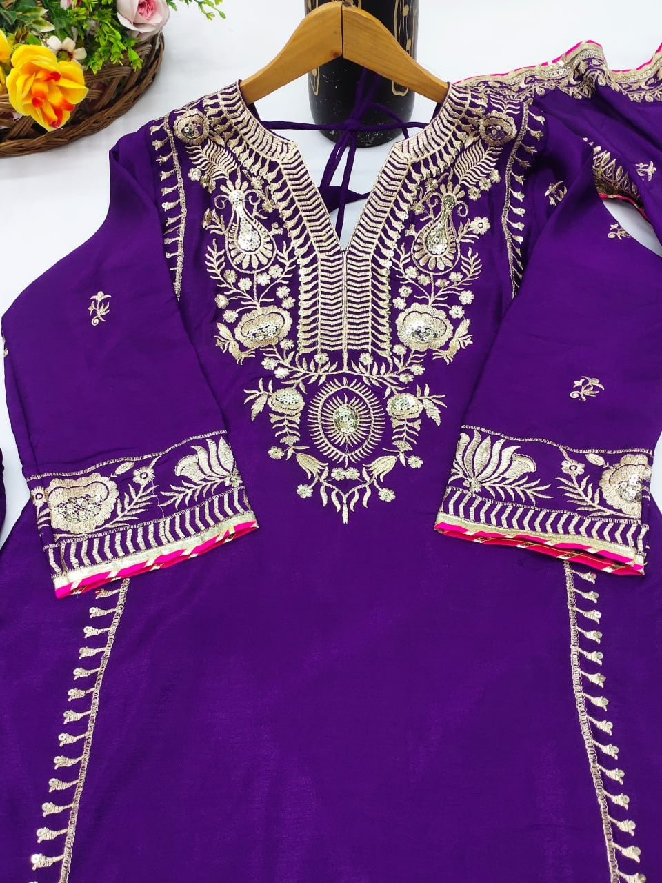 Kalki Inspired Chinon Sequins Ensemble – Regal Edition
