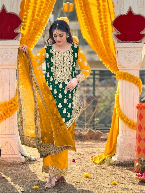 Georgette Sequin Palazzo Set