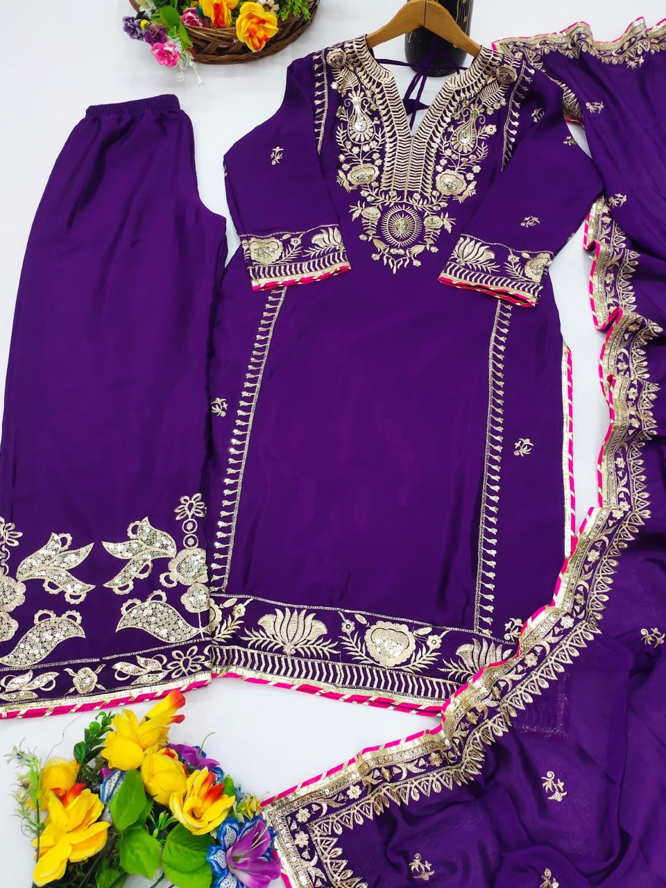Kalki Inspired Chinon Sequins Ensemble – Regal Edition