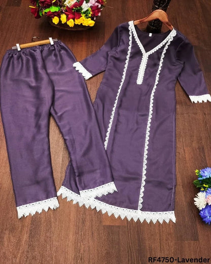 Sugarcane Print Kurti-Pant Combo Set