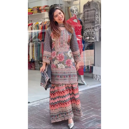 Hand Mirror Georgette set