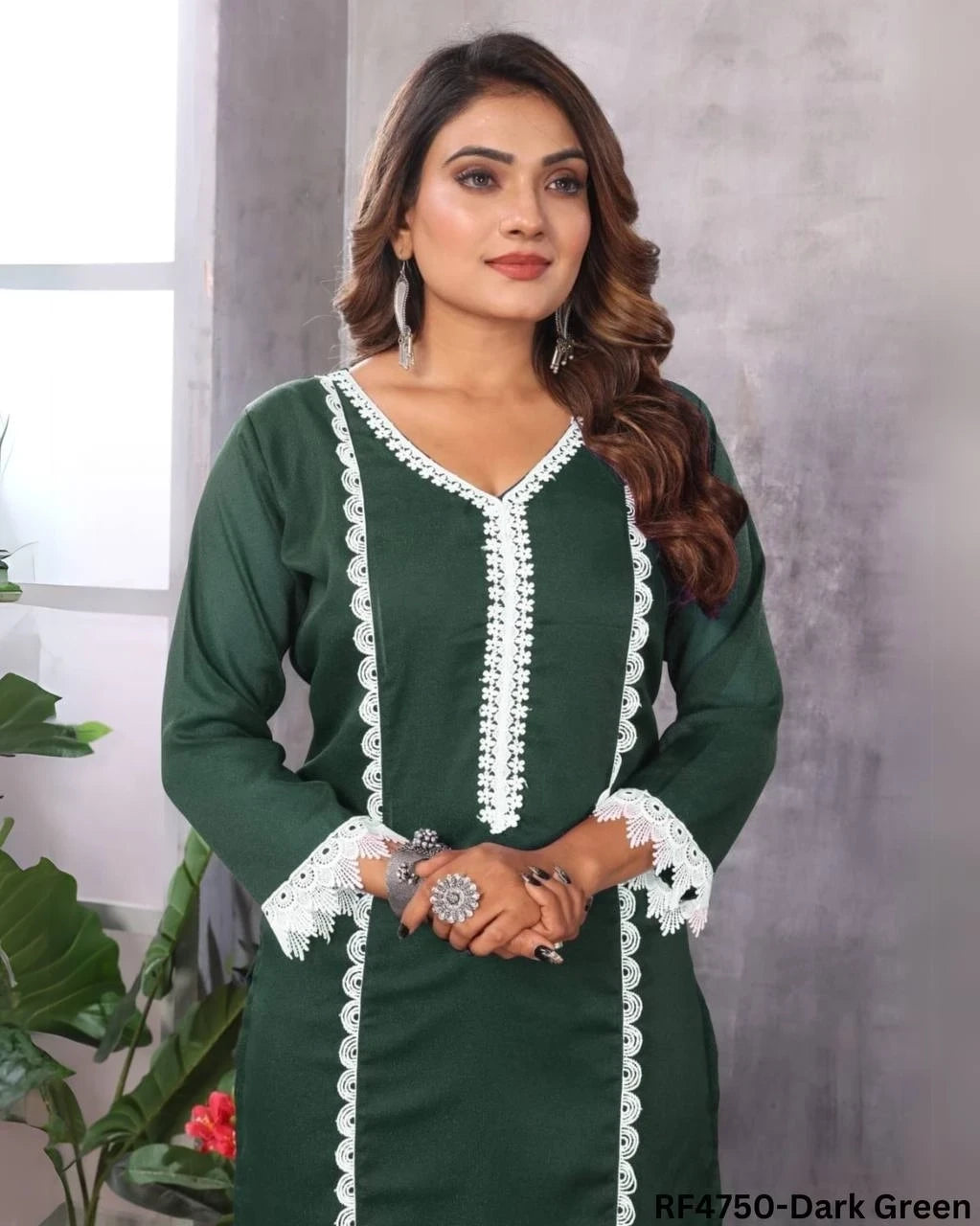 Sugarcane Print Kurti-Pant Combo Set