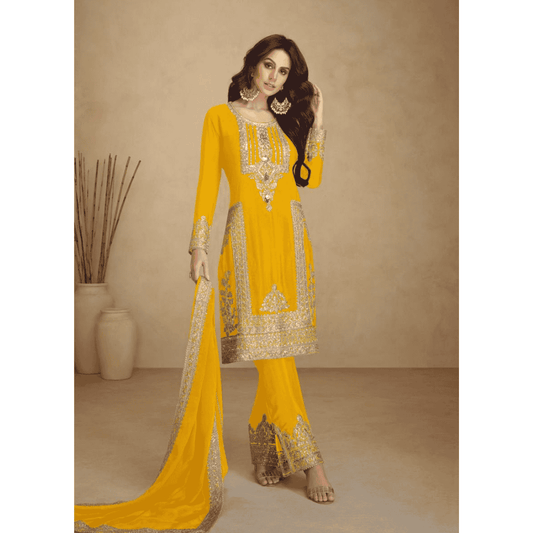 Chinon Silk Kurti Set