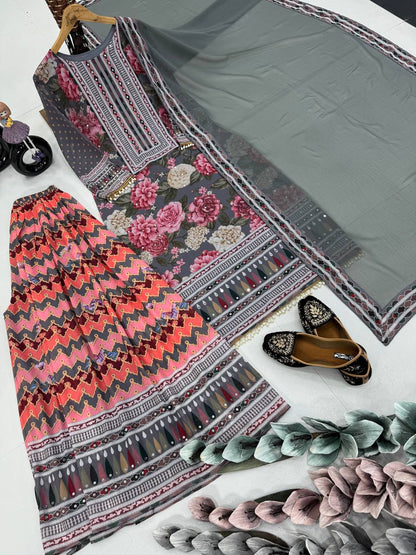 Hand Mirror Georgette set