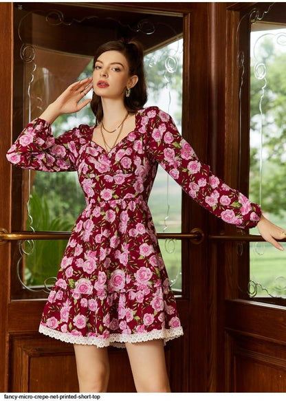 Maroon Fit & Flare Midi Dress – Sleek & Stylish