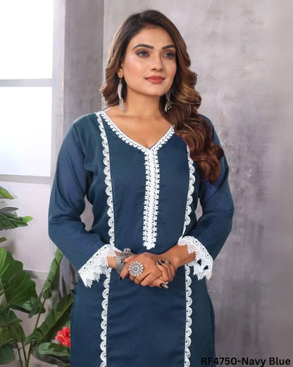 Sugarcane Print Kurti-Pant Combo Set